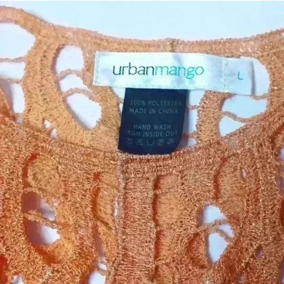 Urban mango Chic Orange Crochet Top - Picture 8 of 8